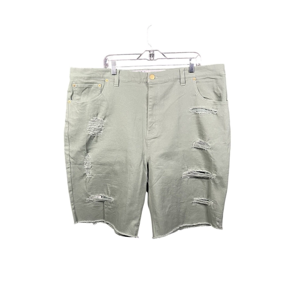 LRG 1947 Men's‎ Distressed Baggy Shorts Mint Green Size 42 Y2K Style